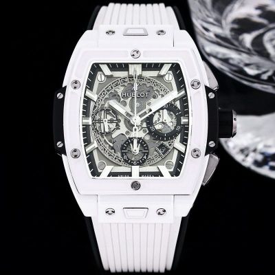 Hublot Rubber Strap Replica Replacement SPIRIT OF BIG BANG White steel case Diameter 42mm watch